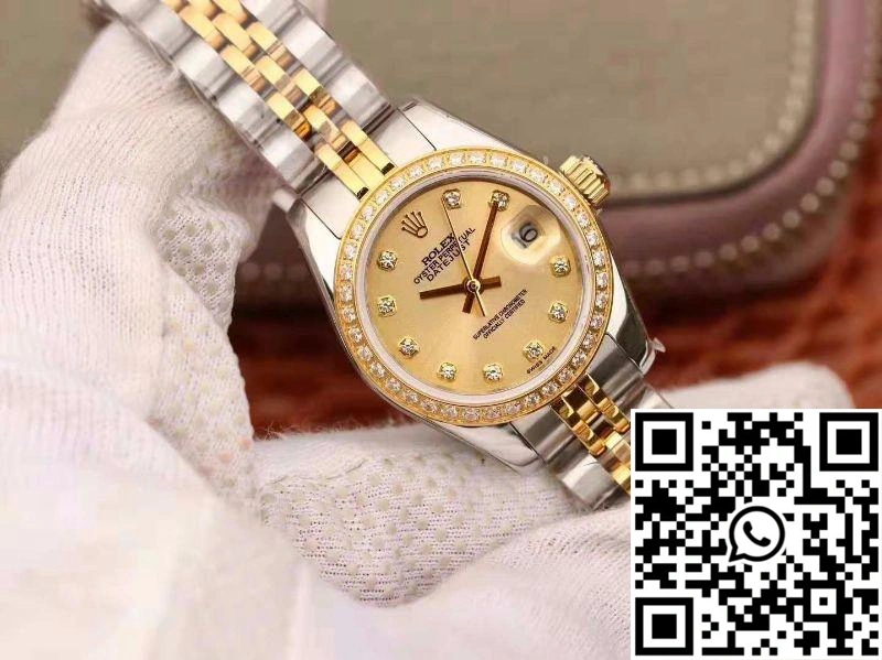 TechFriendly Rolex Lady Datejust 18K Gold Plating 28mm Gold Dial 884