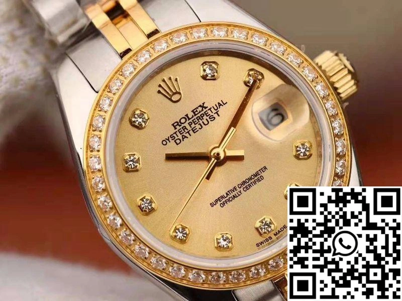 TechFriendly Rolex Lady Datejust 18K Gold Plating 28mm Gold Dial 884