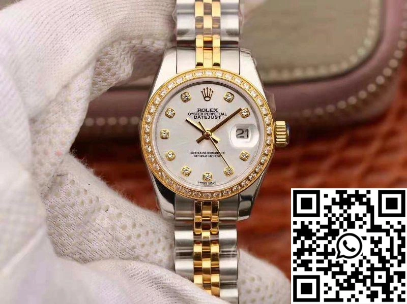 Rolex Lady Datejust 18K Yellow Gold 28MM Silver Dial FastDry 869