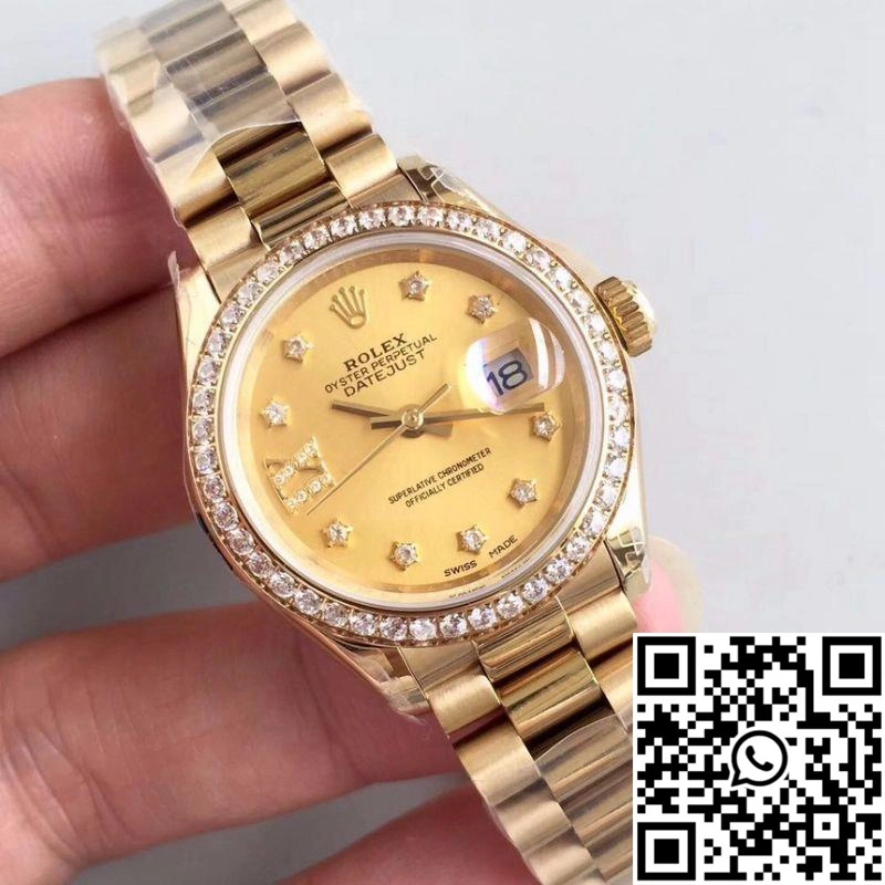 Rolex Lady Datejust 279138RBR 28MM Yellow Gold Champagne Dial FashionForward 871