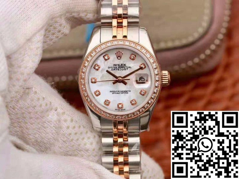 Rolex Lady Datejust Two Tone Bracelet 28MM Enamel Dial AllSeason 887