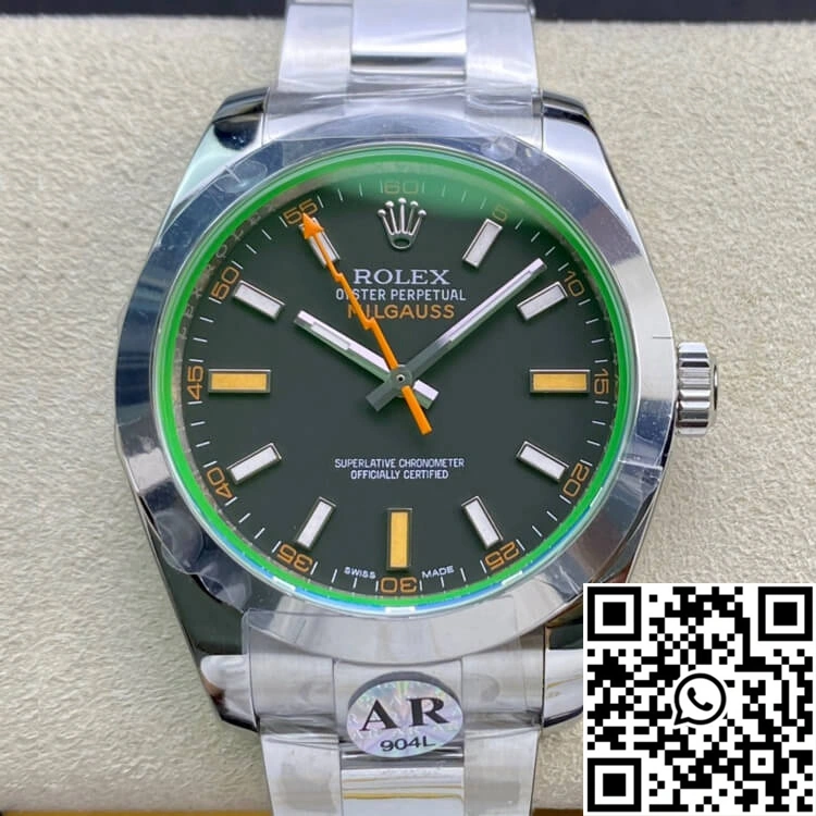 Supportive Rolex Milgauss 116400GV AR Factory Black Dial 1193