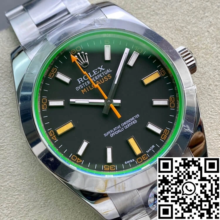 Supportive Rolex Milgauss 116400GV AR Factory Black Dial 1193