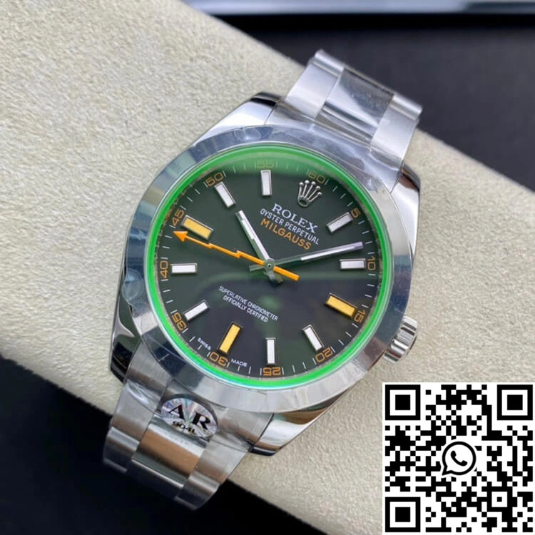 Supportive Rolex Milgauss 116400GV AR Factory Black Dial 1193
