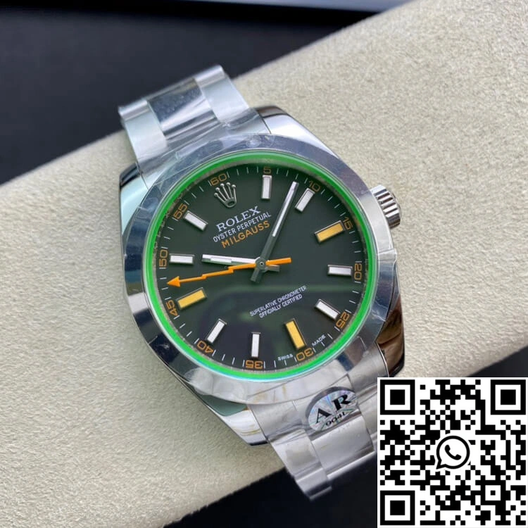 Supportive Rolex Milgauss 116400GV AR Factory Black Dial 1193