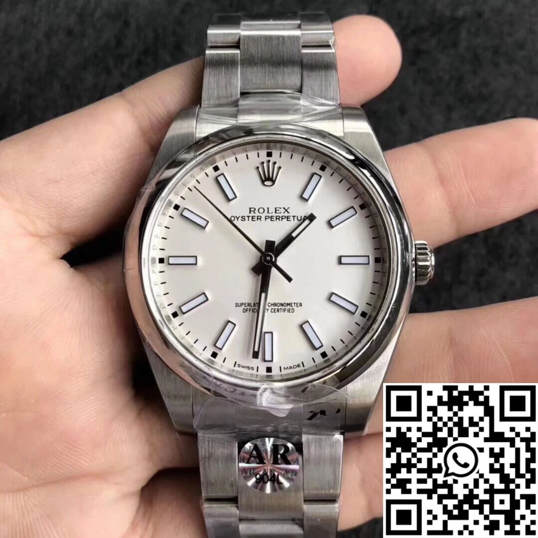 Functional Rolex Oyster Perpetual 114300 39MM AR Factory White Dial 1286
