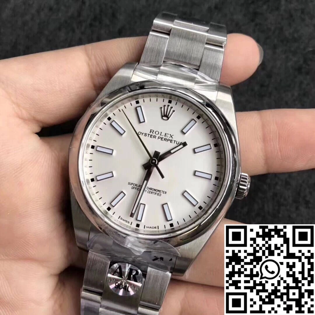 Functional Rolex Oyster Perpetual 114300 39MM AR Factory White Dial 1286