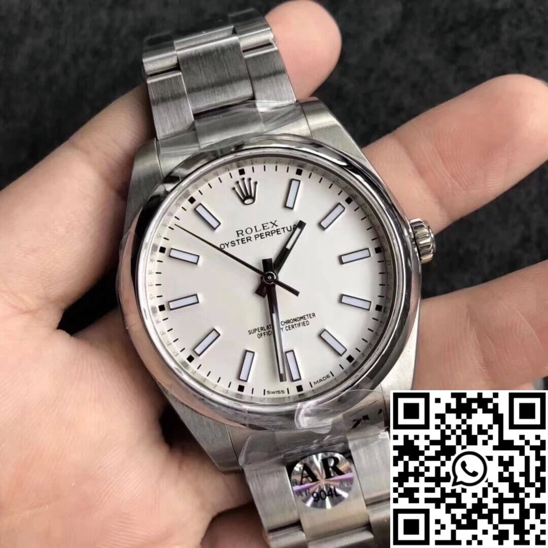 Functional Rolex Oyster Perpetual 114300 39MM AR Factory White Dial 1286