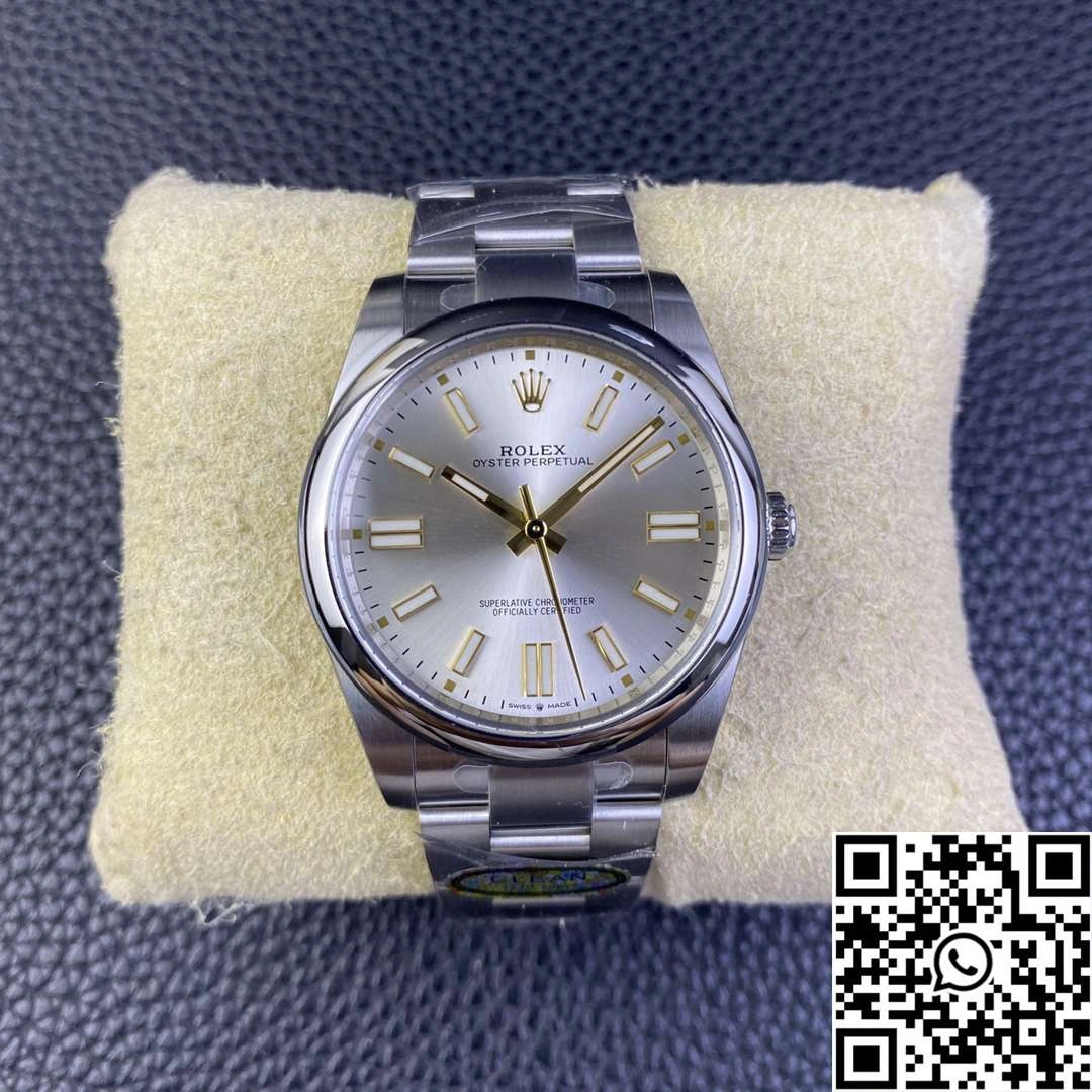 ZipUp Rolex Oyster Perpetual M124300-0001 41MM Clean Factory Silver Dial 1284