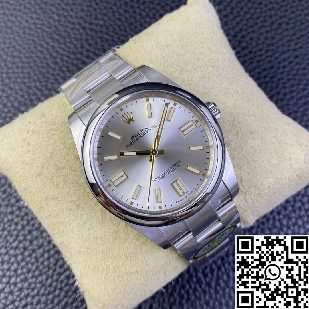 ZipUp Rolex Oyster Perpetual M124300-0001 41MM Clean Factory Silver Dial 1284