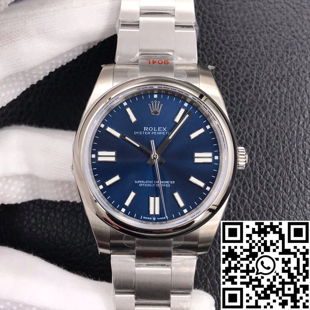 Rolex Oyster Perpetual M124300-0003 41MM EW Factory Blue Dial Upgraded 1290