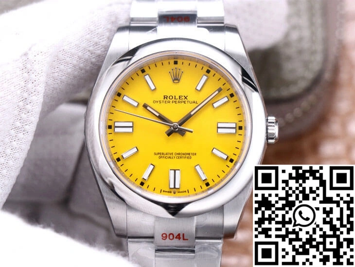 Rolex Oyster Perpetual M124300-0004 41MM EW Factory Yellow Dial EyeCatching 1299