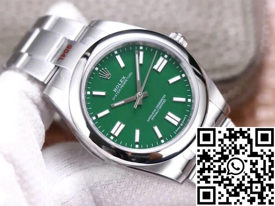 Rolex Oyster Perpetual M124300-0005 41MM EW Factory Green Dial SmoothTexture 1294