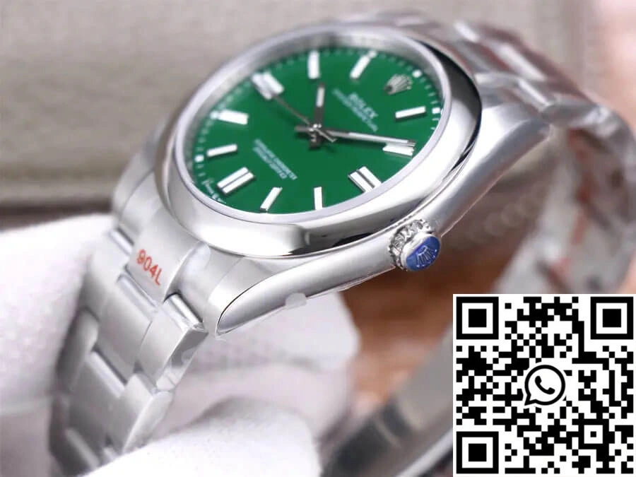 Rolex Oyster Perpetual M124300-0005 41MM EW Factory Green Dial SmoothTexture 1294