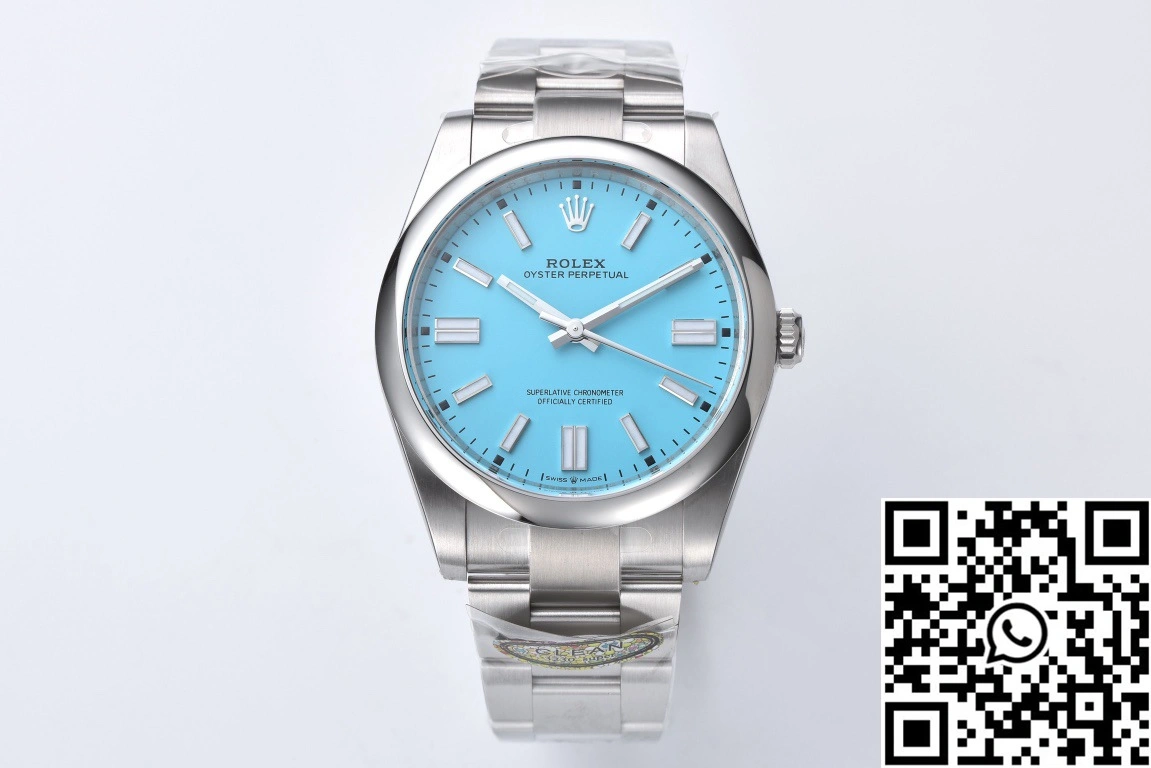 Rolex Oyster Perpetual M124300-0006 41MM Clean Factory Turquoise Blue Dial WellDesigned 1288