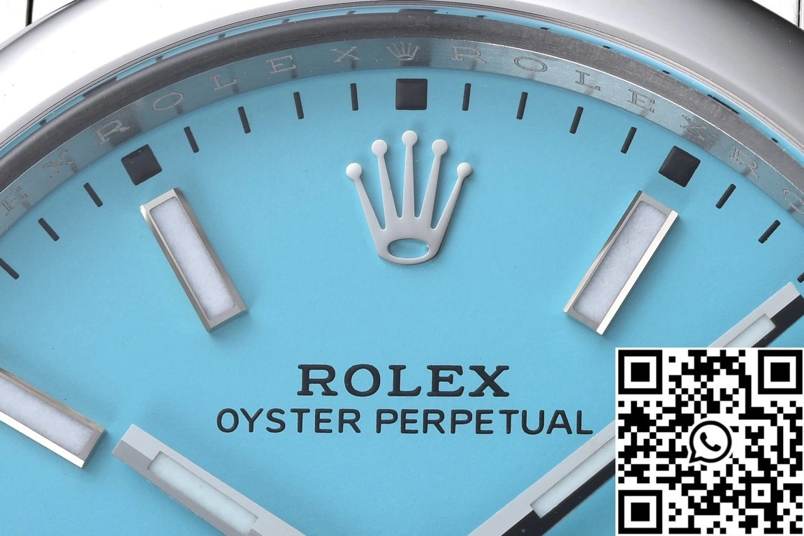 Rolex Oyster Perpetual M124300-0006 41MM Clean Factory Turquoise Blue Dial WellDesigned 1288
