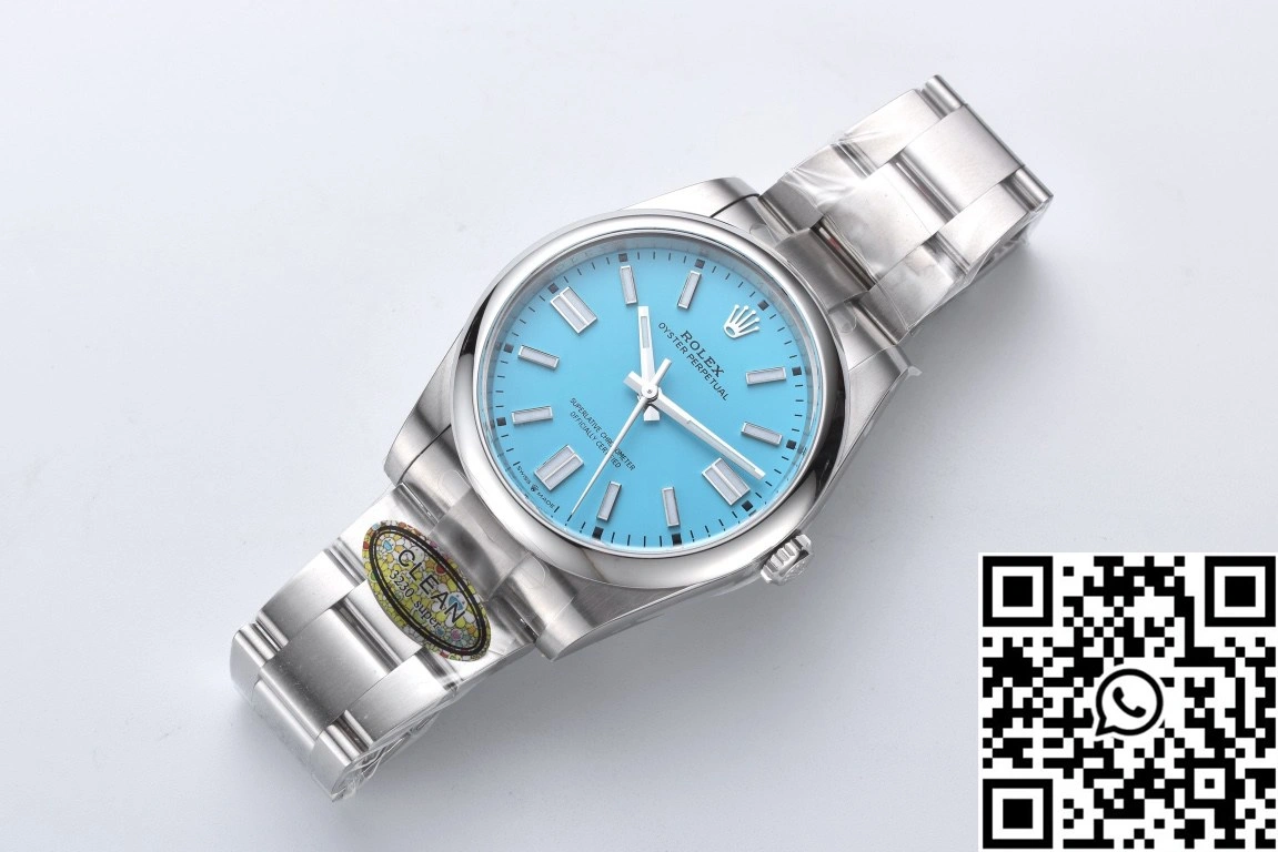 Rolex Oyster Perpetual M124300-0006 41MM Clean Factory Turquoise Blue Dial WellDesigned 1288