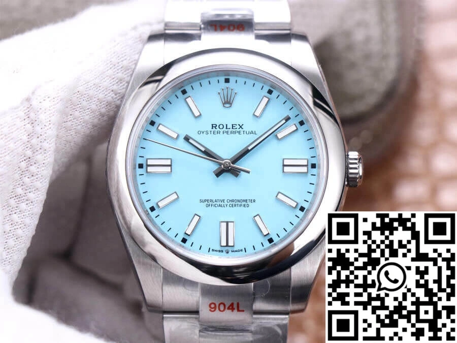 Rolex Oyster Perpetual M124300-0006 41MM EW Factory Turquoise Blue Dial Durable 1312