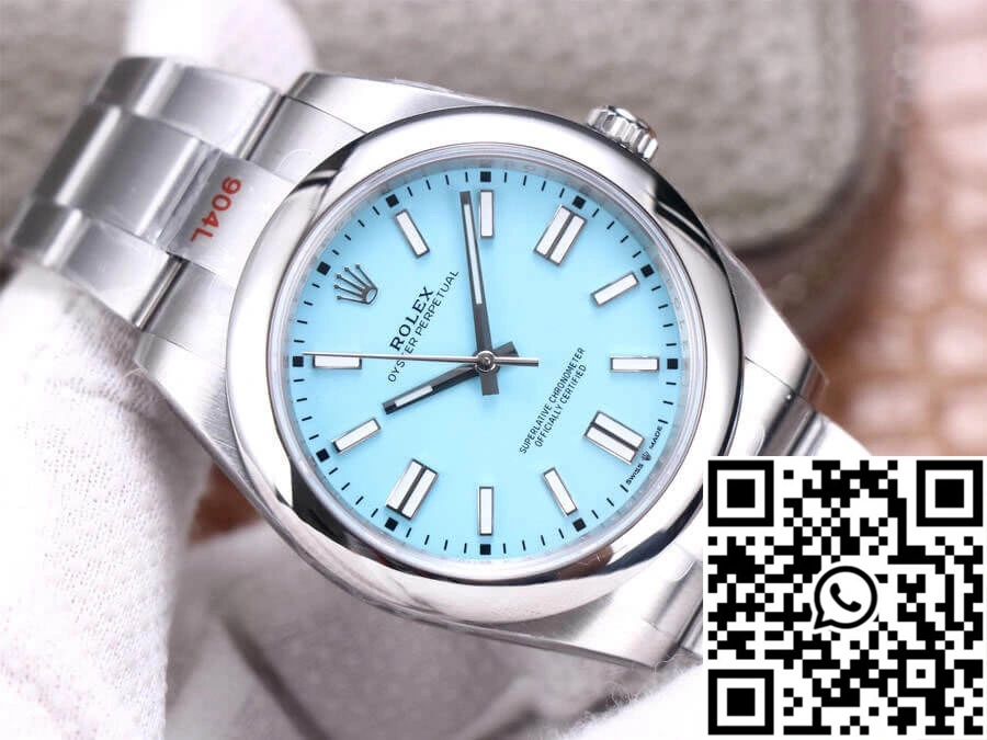 Rolex Oyster Perpetual M124300-0006 41MM EW Factory Turquoise Blue Dial Durable 1312