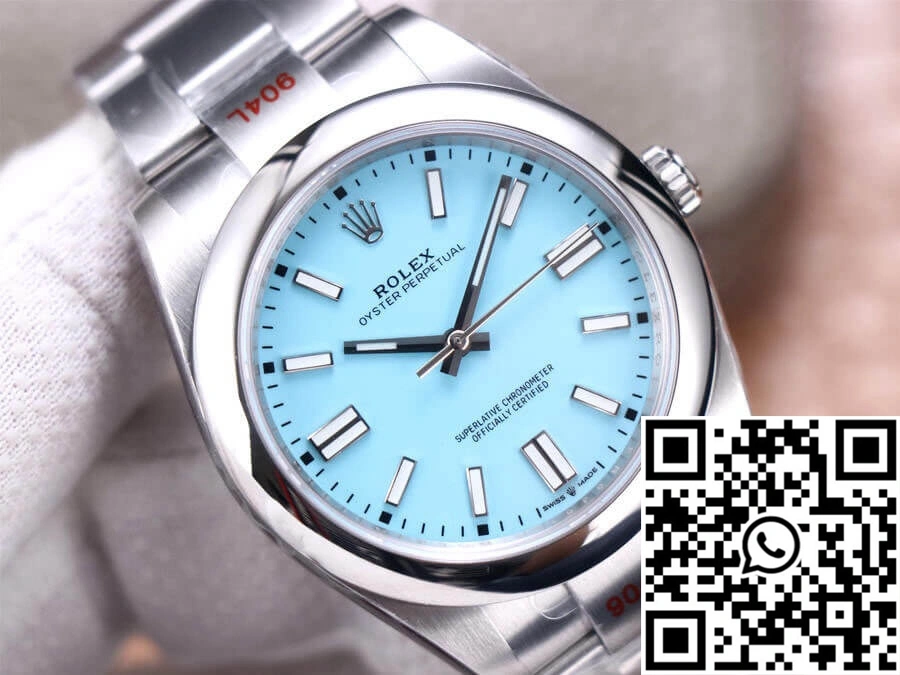 Rolex Oyster Perpetual M124300-0006 41MM EW Factory Turquoise Blue Dial Durable 1312