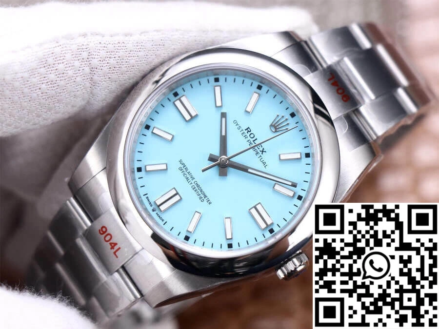 Rolex Oyster Perpetual M124300-0006 41MM EW Factory Turquoise Blue Dial Durable 1312