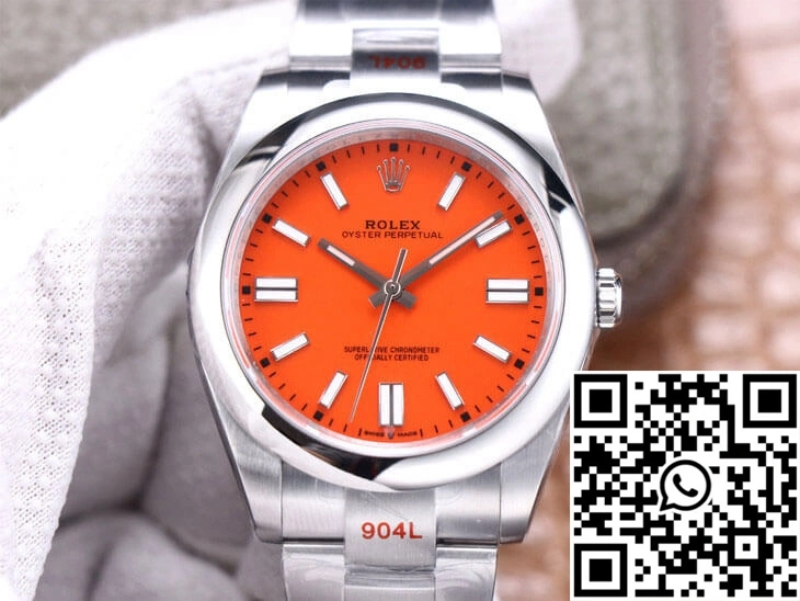 Vibrant Rolex Oyster Perpetual M124300-0007 41MM EW Factory Coral Red Dial 1317