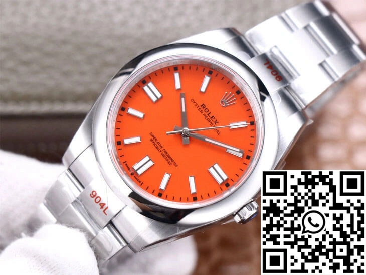 Vibrant Rolex Oyster Perpetual M124300-0007 41MM EW Factory Coral Red Dial 1317
