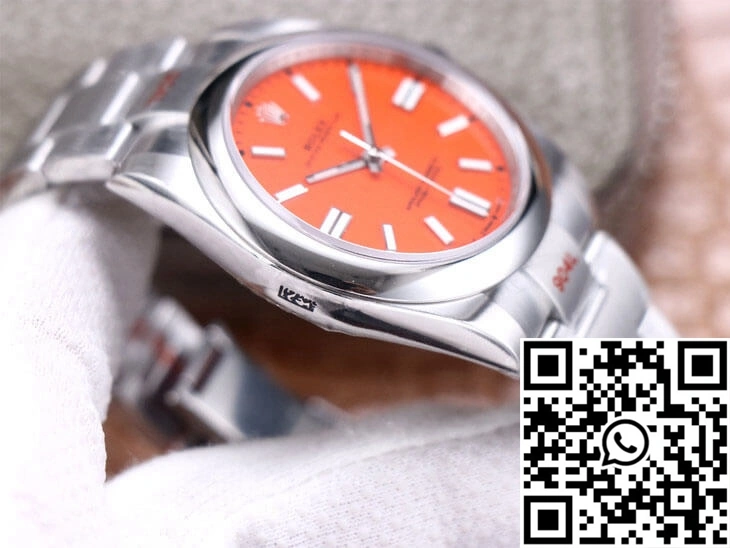 Vibrant Rolex Oyster Perpetual M124300-0007 41MM EW Factory Coral Red Dial 1317