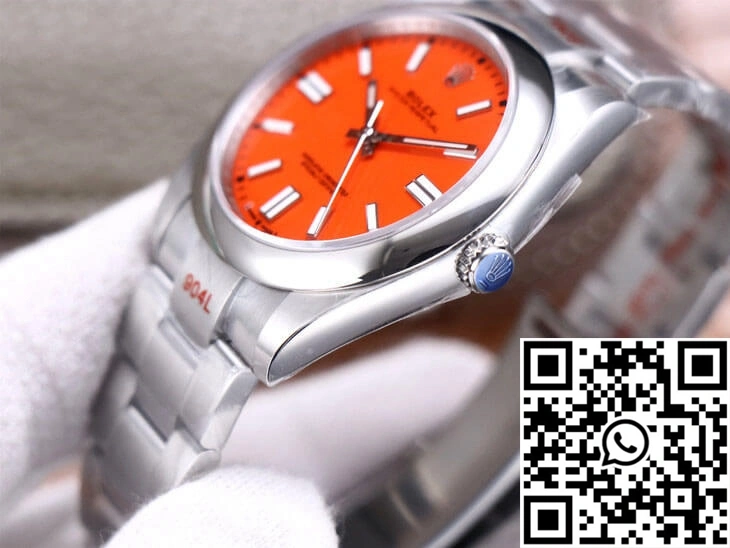 Vibrant Rolex Oyster Perpetual M124300-0007 41MM EW Factory Coral Red Dial 1317
