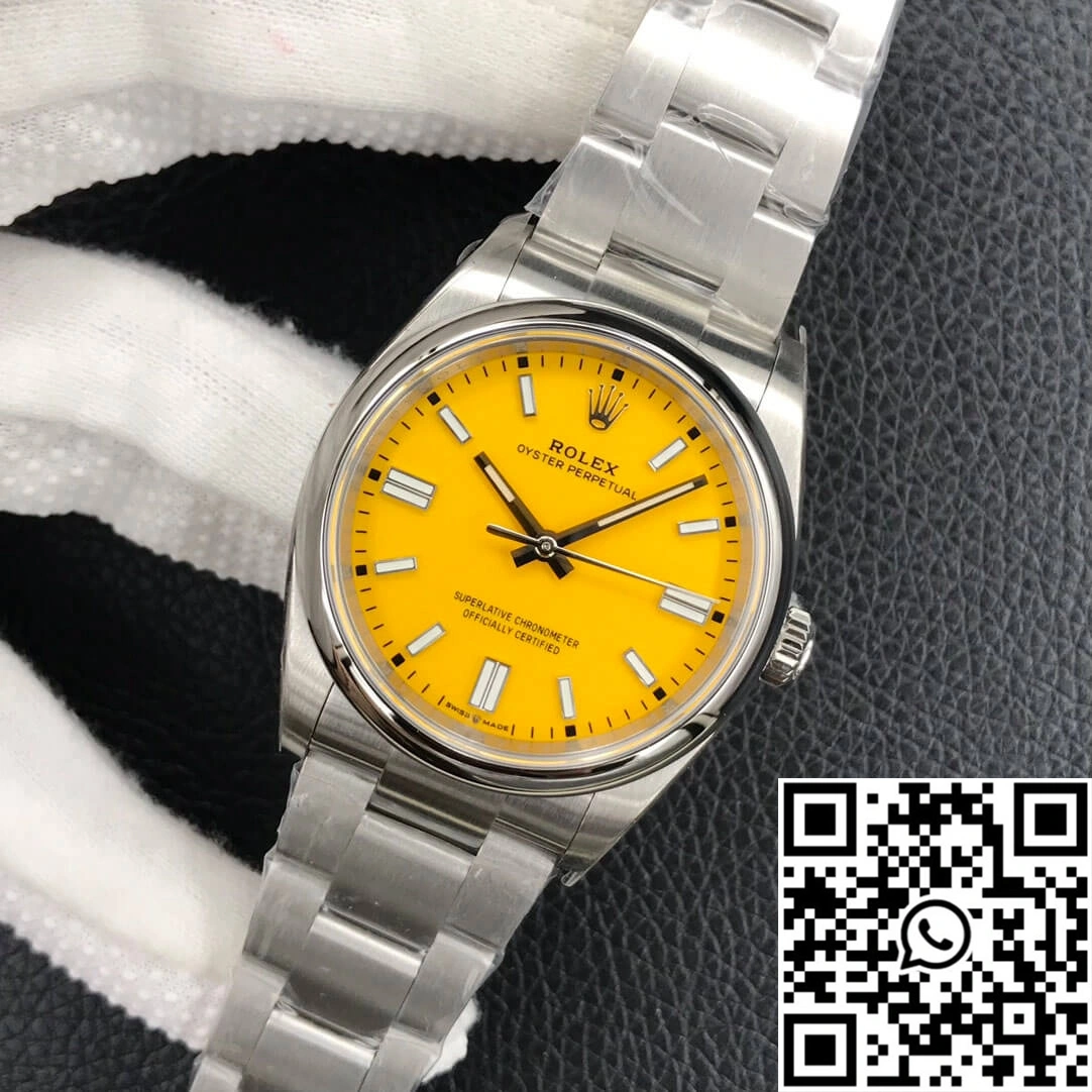 Rolex Oyster Perpetual M126000-0004 36MM EW Factory Yellow Dial Youthful 1305