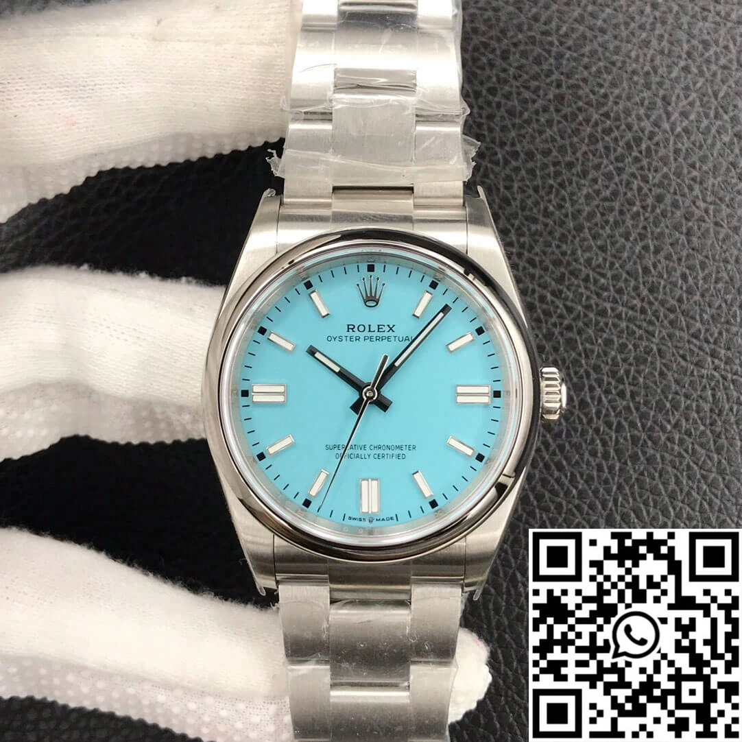 WrinkleFree Rolex Oyster Perpetual M126000-0006 36MM EW Factory Turquoise Blue Dial 1314