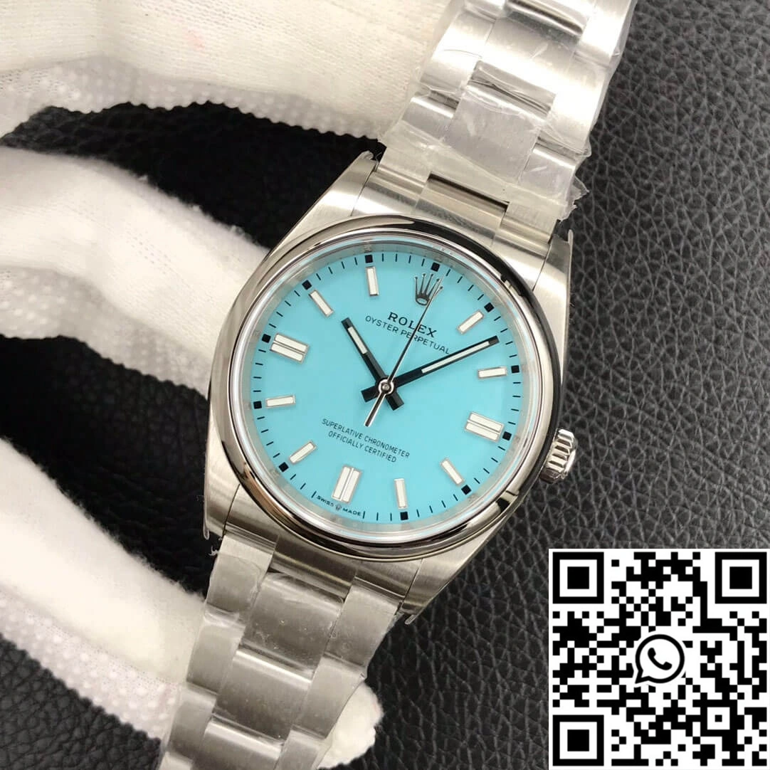 WrinkleFree Rolex Oyster Perpetual M126000-0006 36MM EW Factory Turquoise Blue Dial 1314