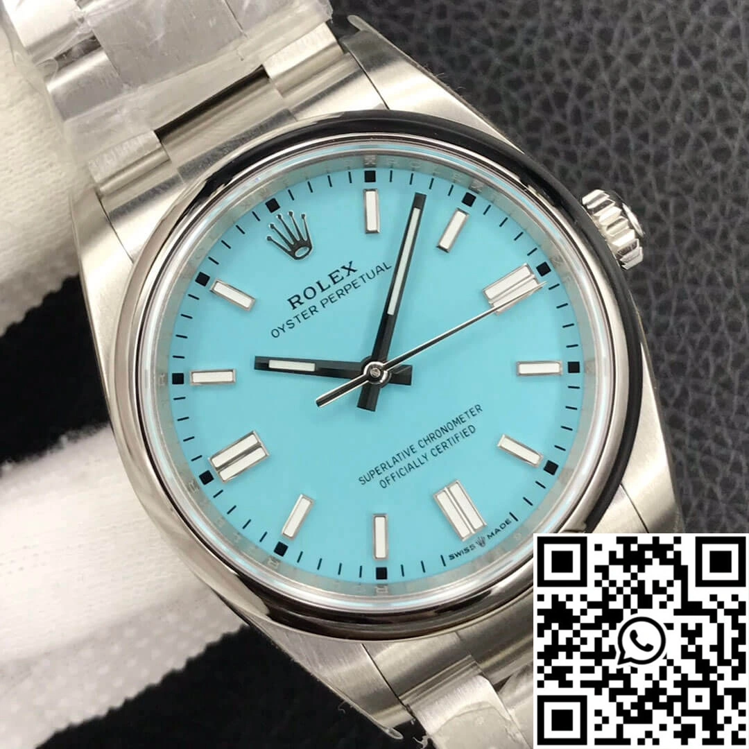 WrinkleFree Rolex Oyster Perpetual M126000-0006 36MM EW Factory Turquoise Blue Dial 1314