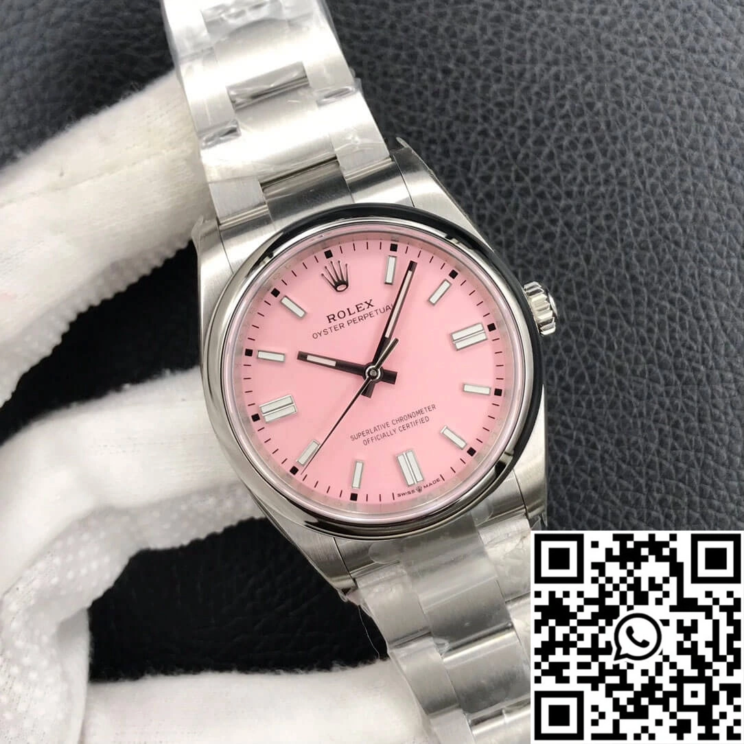 SmoothTexture Rolex Oyster Perpetual M126000-0008 36MM EW Factory Candy Pink Dial 1315