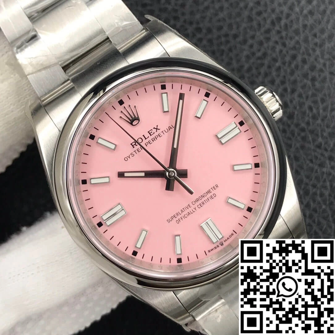 SmoothTexture Rolex Oyster Perpetual M126000-0008 36MM EW Factory Candy Pink Dial 1315