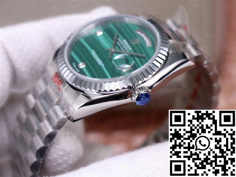 Rolex President Day Date 18038 Malachite Green Diamond Dial Unique 986