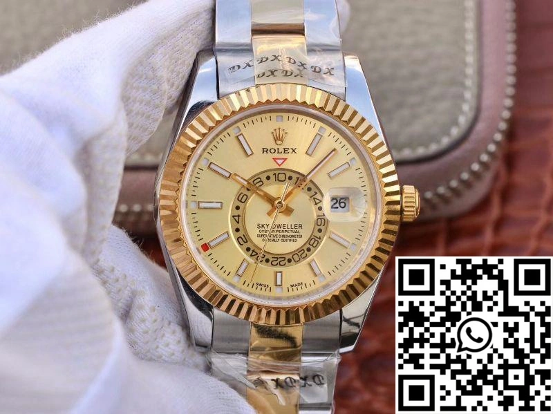 Rolex SKY-DWELLER 326938-72418 Gold Dial Versatile 1322