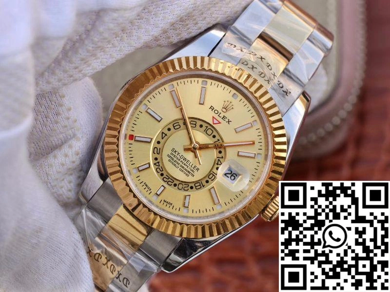 Rolex SKY-DWELLER 326938-72418 Gold Dial Versatile 1322