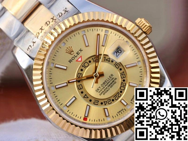 Rolex SKY-DWELLER 326938-72418 Gold Dial Versatile 1322