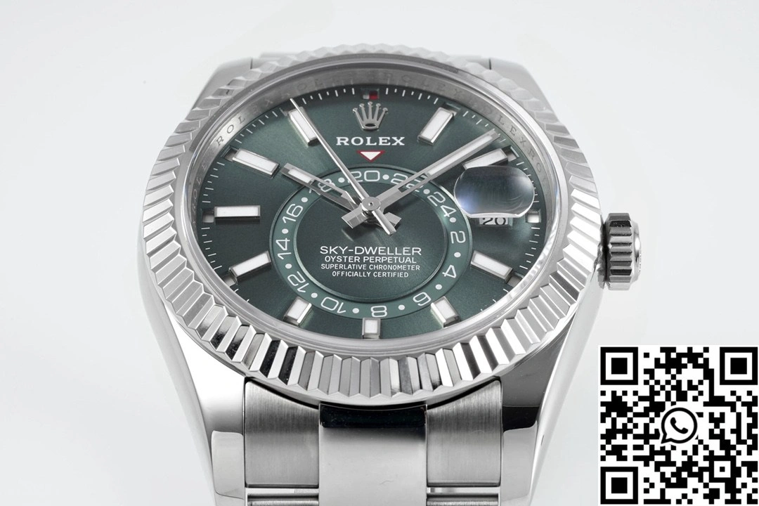 FlexibleFit Rolex SKY DWELLER ZF Factory M336934-0001 Green Dial 1323