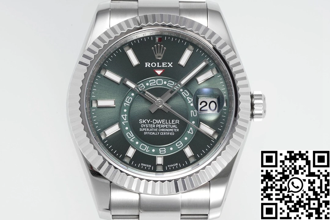 FlexibleFit Rolex SKY DWELLER ZF Factory M336934-0001 Green Dial 1323