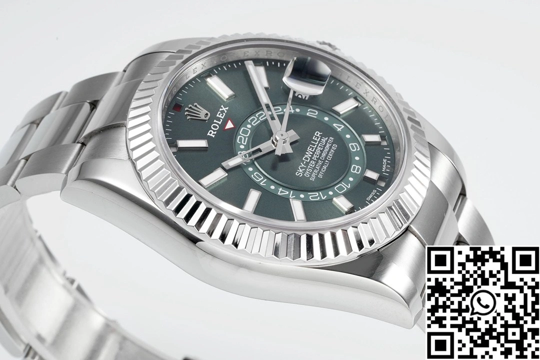 FlexibleFit Rolex SKY DWELLER ZF Factory M336934-0001 Green Dial 1323