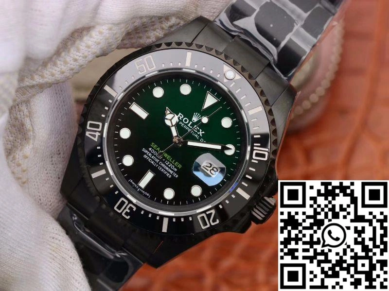 Rolex Sea-Dweller Deepsea 11666001 V2 Green Gradual Black Dial Bold 1196
