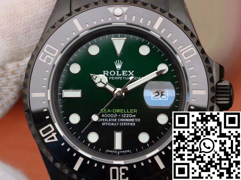 Rolex Sea-Dweller Deepsea 11666001 V2 Green Gradual Black Dial Bold 1196