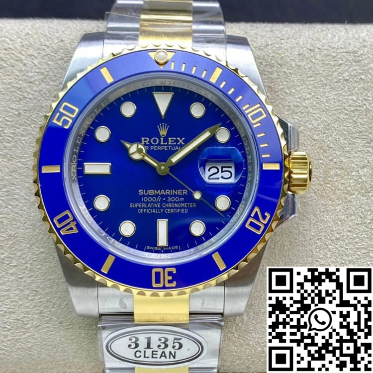 Snug Rolex Submariner 116613LB-97203 Clean Factory V4 Blue Dial 1210