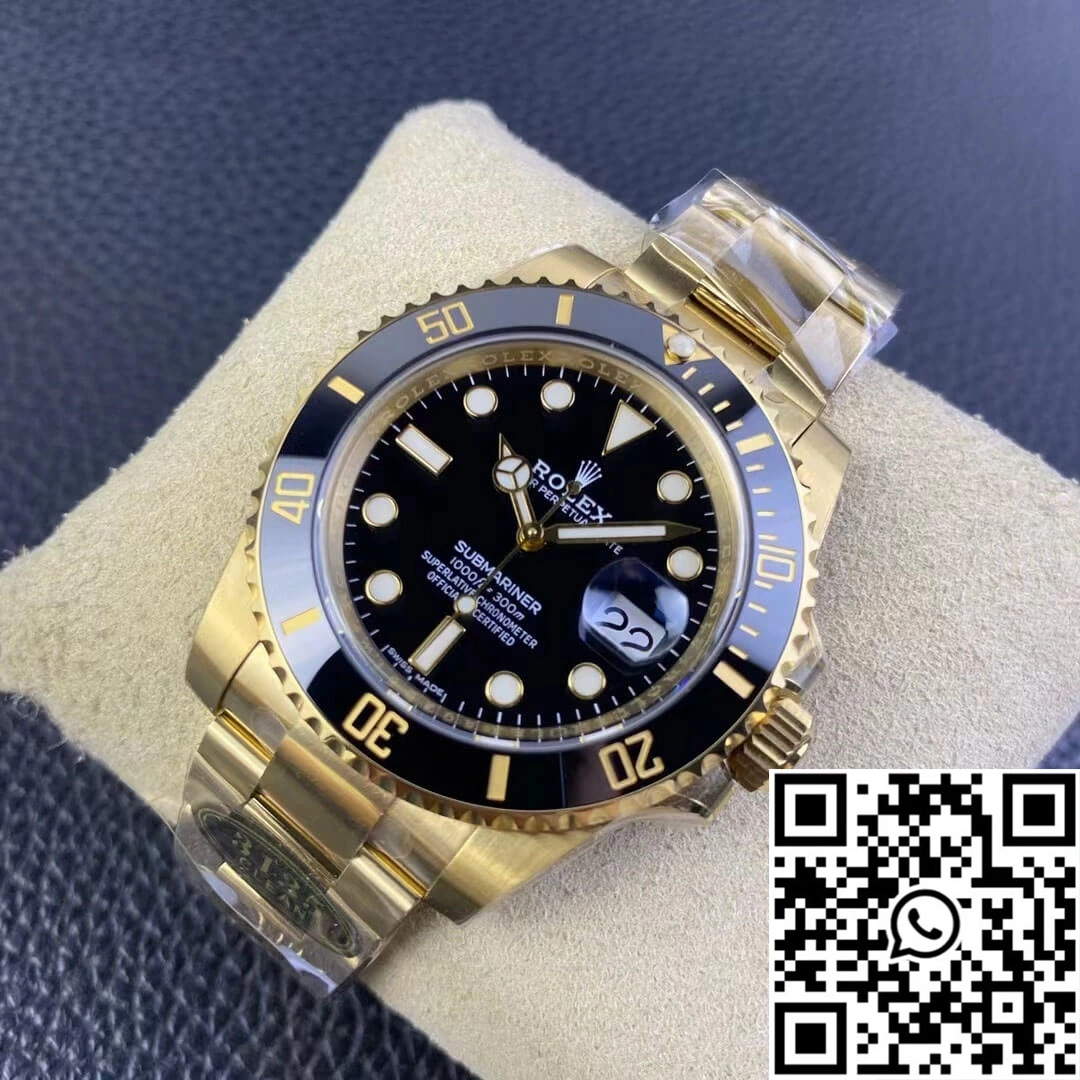 EasyCare Rolex Submariner 116618LN-97208 Clean Factory Yellow Gold 1227