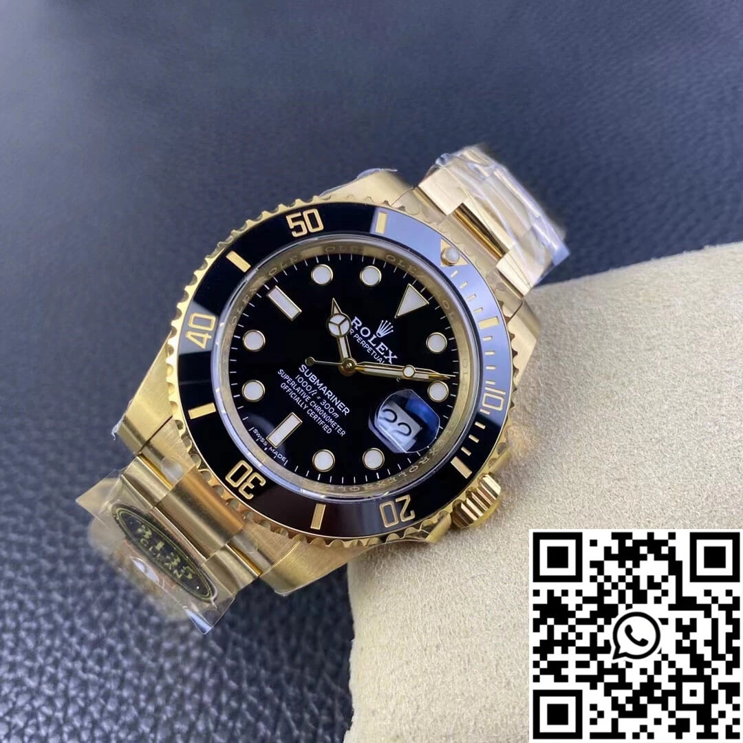 EasyCare Rolex Submariner 116618LN-97208 Clean Factory Yellow Gold 1227