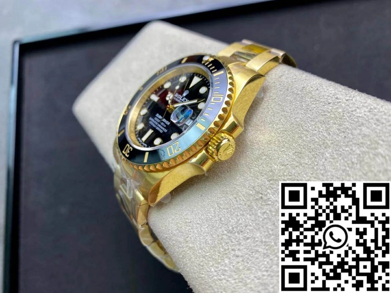 Rolex Submariner 116618LN-97208 VS Factory Yellow Gold Black Dial WaterResistant 1241