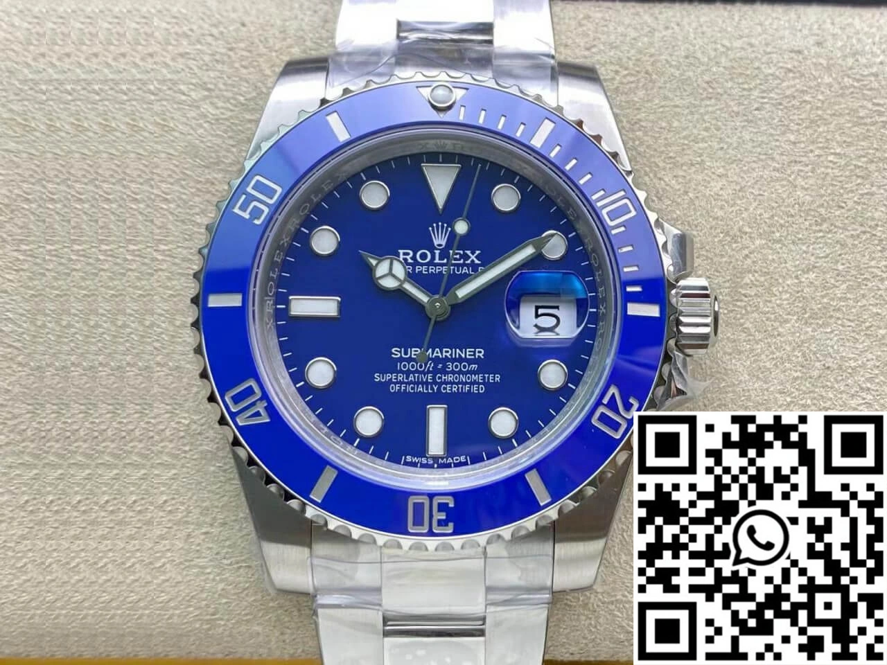EasyCare Rolex Submariner 116619LB-97209 VS Factory Blue Dial 1237