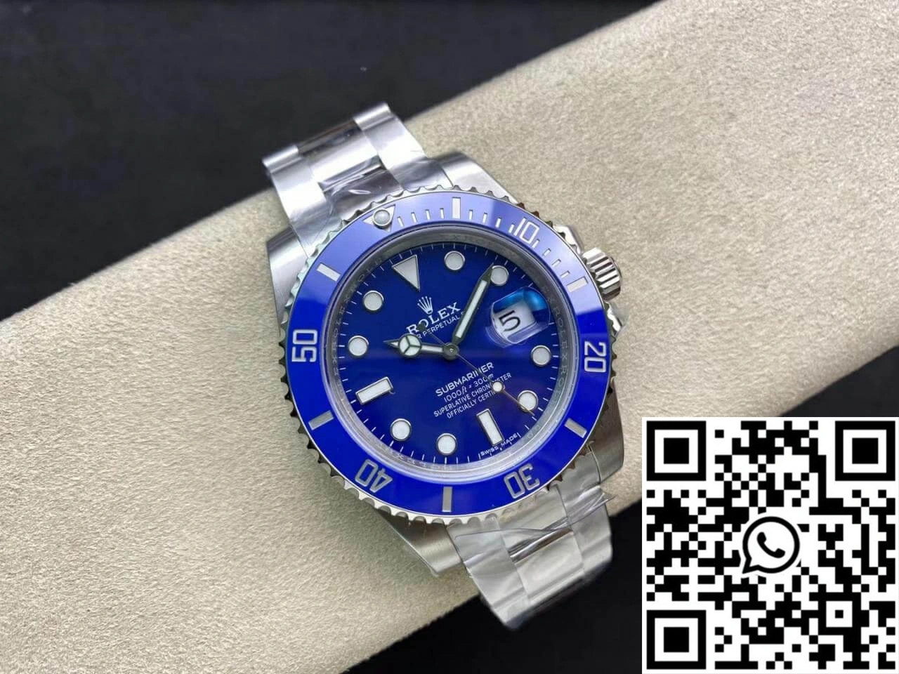 EasyCare Rolex Submariner 116619LB-97209 VS Factory Blue Dial 1237